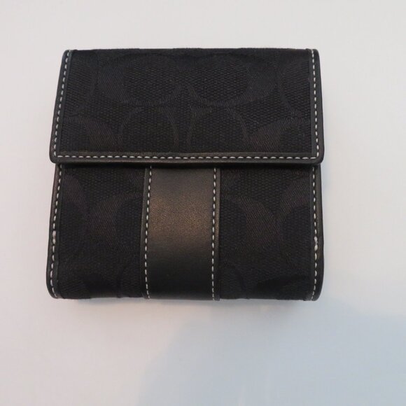 💕💕HP💕💕Coach Signature Mini Wallet, Black - NWT - Picture 15 of 16